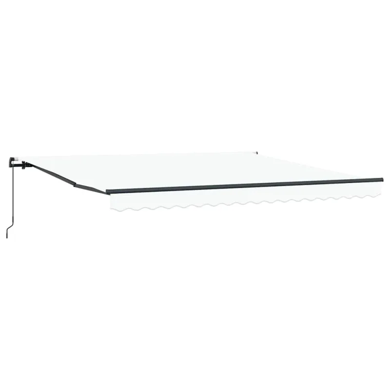 Ištraukiama markizė Balta 400 × 350 cm Poliesteris ir plienas
