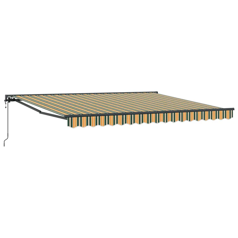 Skėtis Audinys Žalia ir balta 400 × 350 cm Poliesteris
