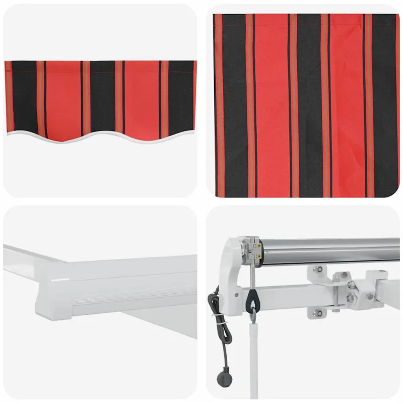 Elektrinė ištraukiama pavėsinė oranžinė ir ruda 450 × 300 cm