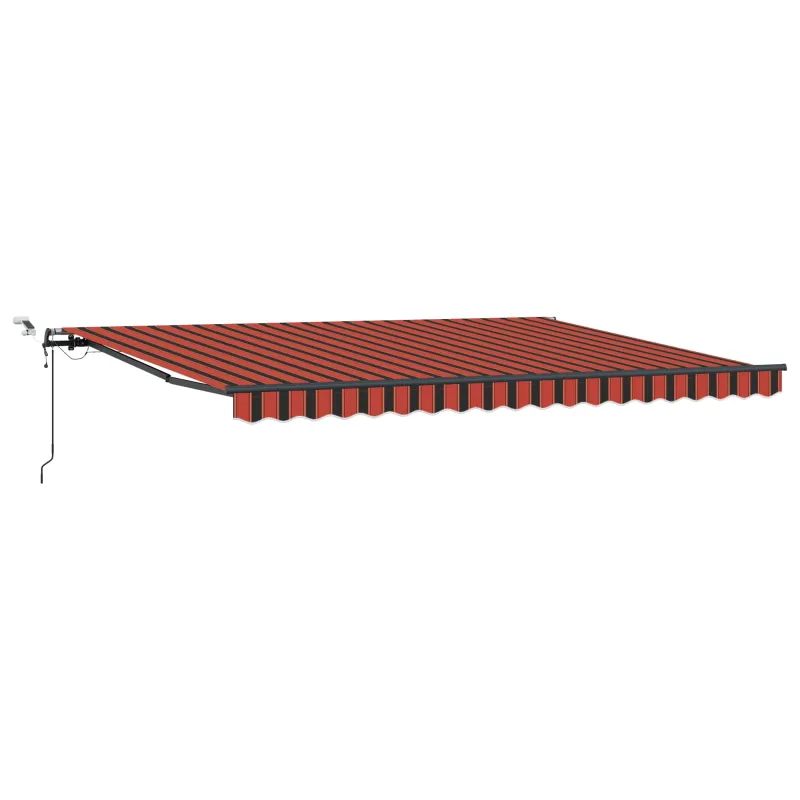 Skėtis Audinys oranžinė ir ruda 450 × 300 cm Poliesteris