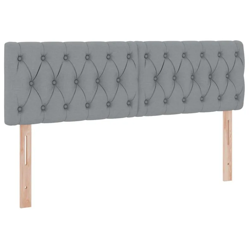 LED saugojimo lova su čiužiniu Šviesiai pilka 140 x 190 cm