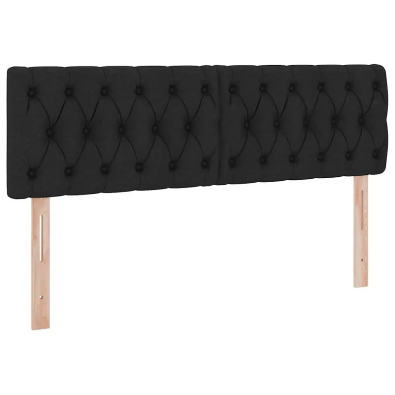 LED saugojimo lova su čiužiniu Juoda 140 x 190 cm Audinys