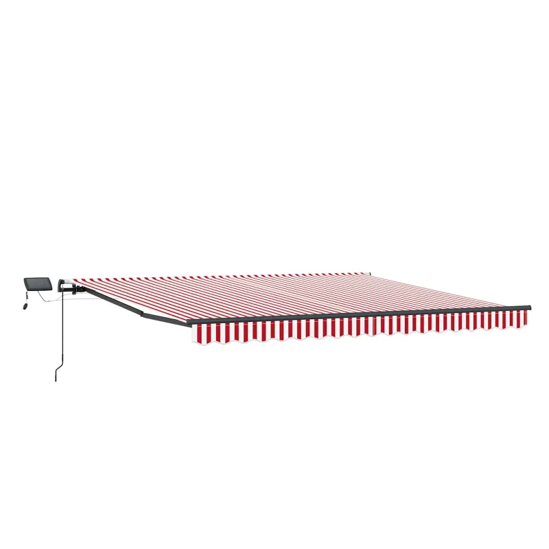 Ištraukiama markizė Raudona ir balta 450 ×300 cm audinys