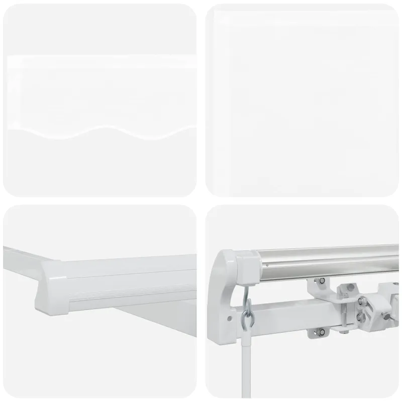 Pavėsinė Balta 450 x 300 x 165 cm Poliesteris ir Metalas