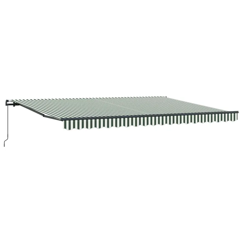 Ištraukiama markizė Žalia ir balta 450 × 300 cm