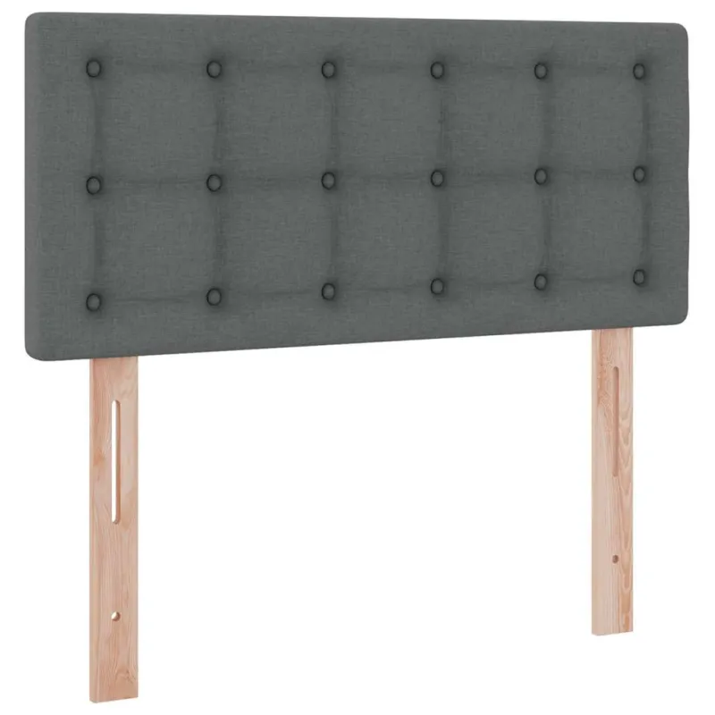 LED saugojimo lova su čiužiniu Tamsiai pilka 90 x 190 cm
