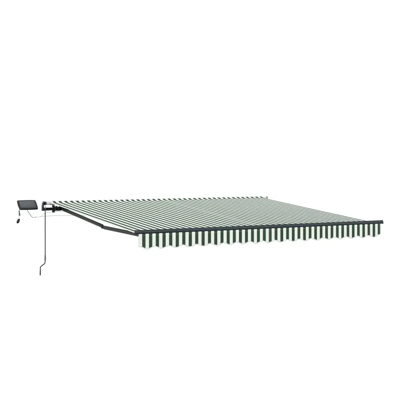 Ištraukiama markizė Žalia ir balta 450 ×300 cm audinys