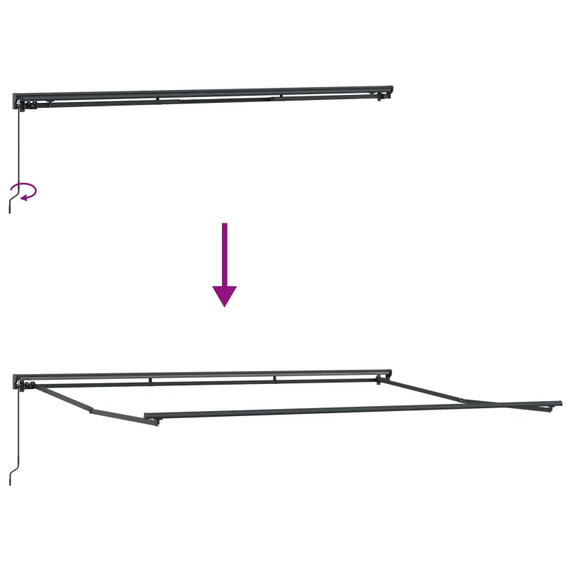 Markizės rėmas Žalia ir balta 450 × 300 cm