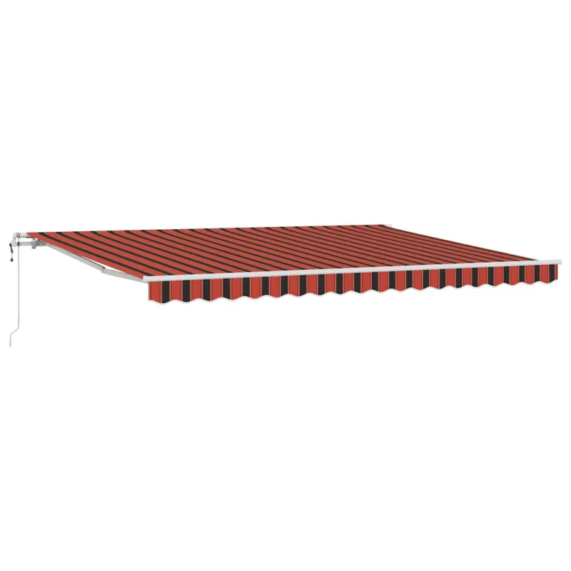 Elektrinė ištraukiama pavėsinė oranžinė ir ruda 450 × 350 cm