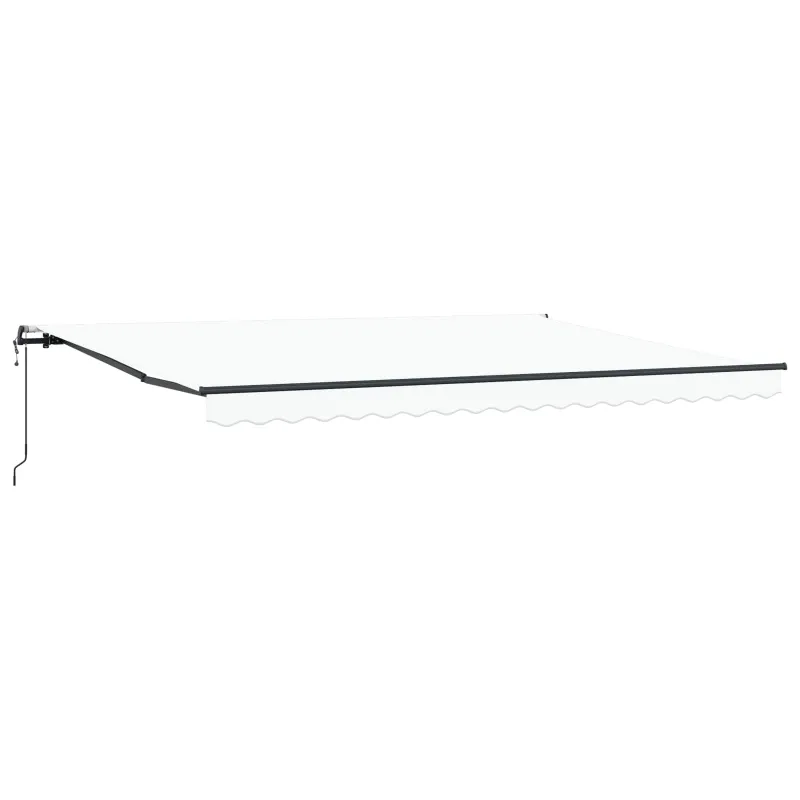 Ištraukiama markizė Balta 450 × 350 cm Audinys ir aliuminis