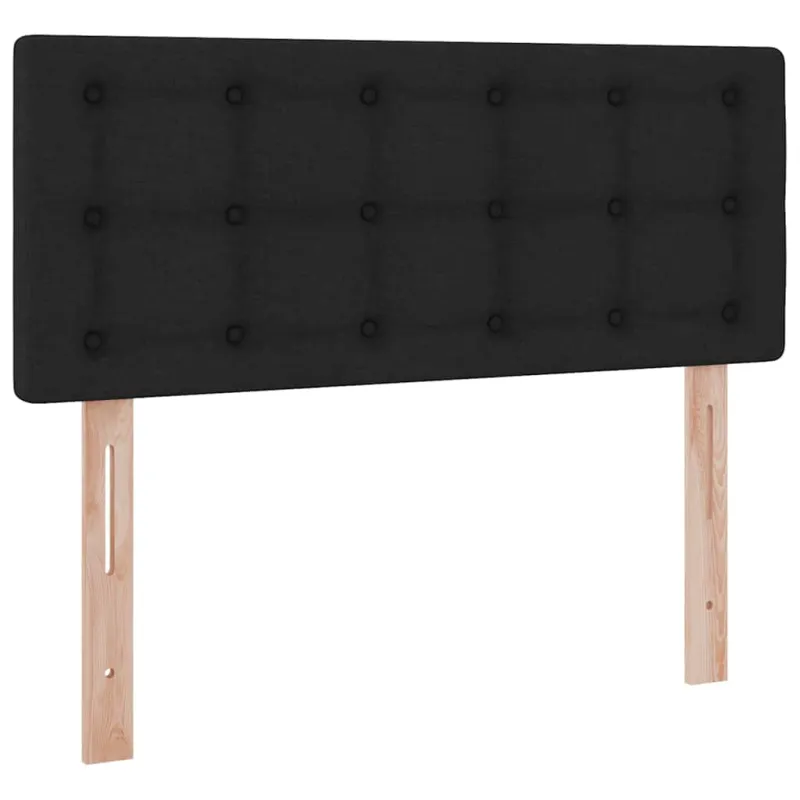 LED saugojimo lova su čiužiniu Juoda 120 x 200 cm Audinys