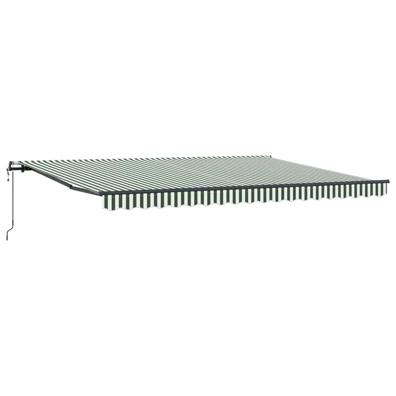 Ištraukiama markizė Žalia ir balta 450 × 350 cm