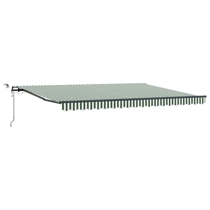 Skėtis Audinys Žalia ir balta 450 × 350 cm Poliesteris