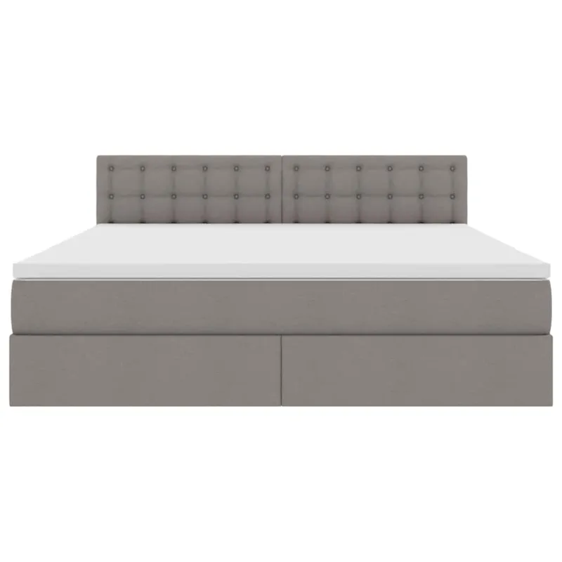 LED saugojimo lova su čiužiniu Taupe 160 x 200 cm Audinys