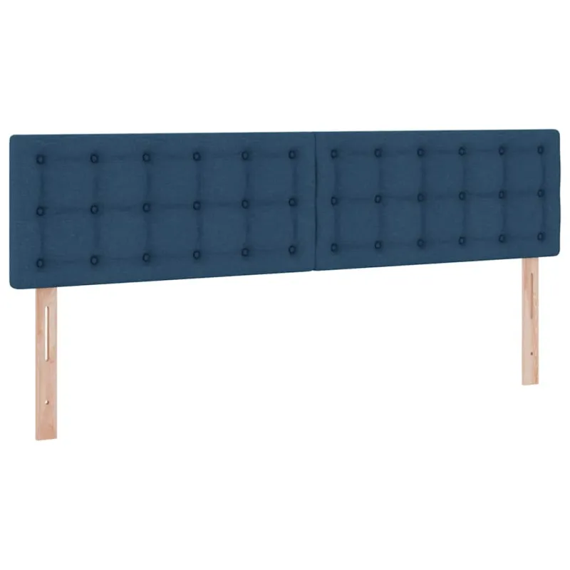 LED saugojimo lova su čiužiniu Mėlyna 160 x 200 cm Audinys