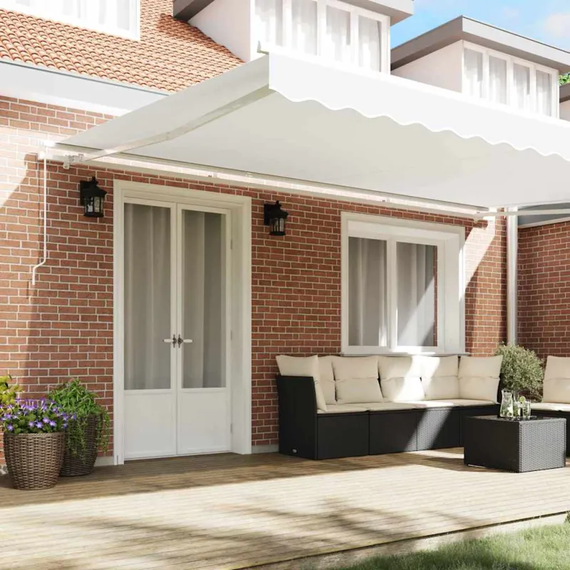 Pavėsinė Balta 500 x 300 x 165 cm Poliesteris ir Metalas