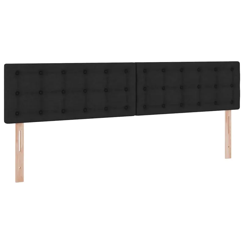 LED saugojimo lova su čiužiniu Juoda 200 x 200 cm Audinys