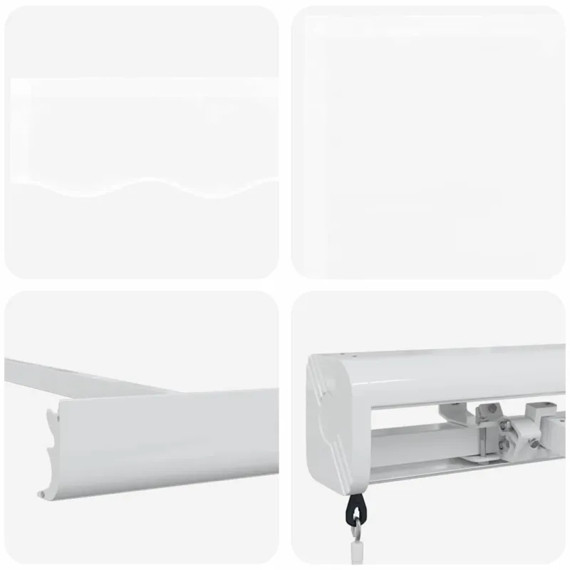 Ištraukiama markizė Balta 500 × 300 cm Audinys ir metalas