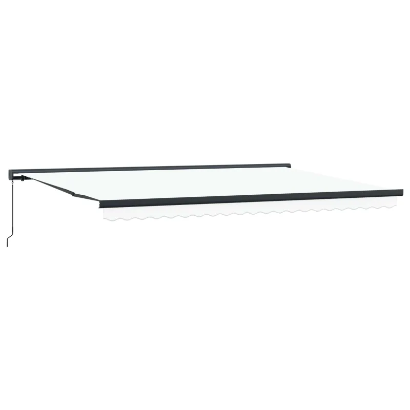 Ištraukiama markizė Balta 500 × 300 cm Audinys ir metalas