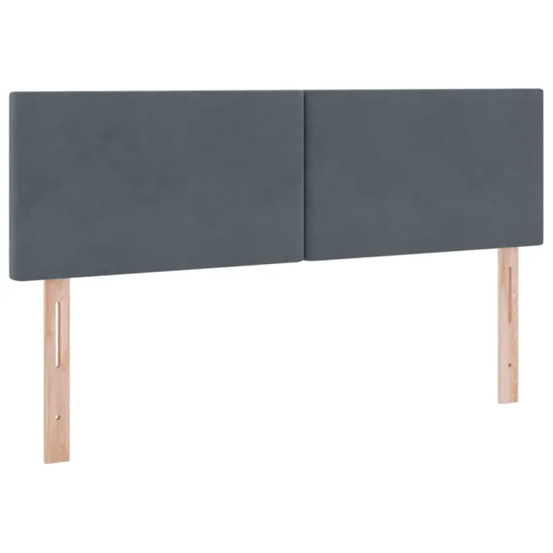 LED saugojimo lova su čiužiniu Tamsiai pilka 140 x 190 cm