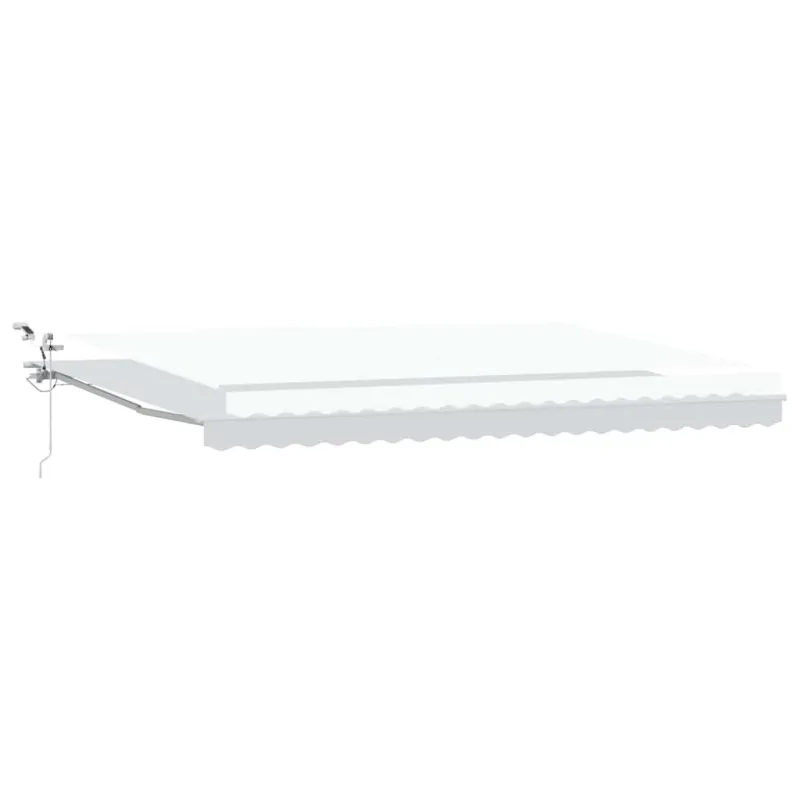 Ištraukiama markizė Balta 500 × 350 cm Poliesteris ir Metalas