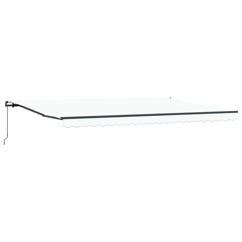 Ištraukiama markizė Balta 500 × 350 cm Poliesteris ir plienas