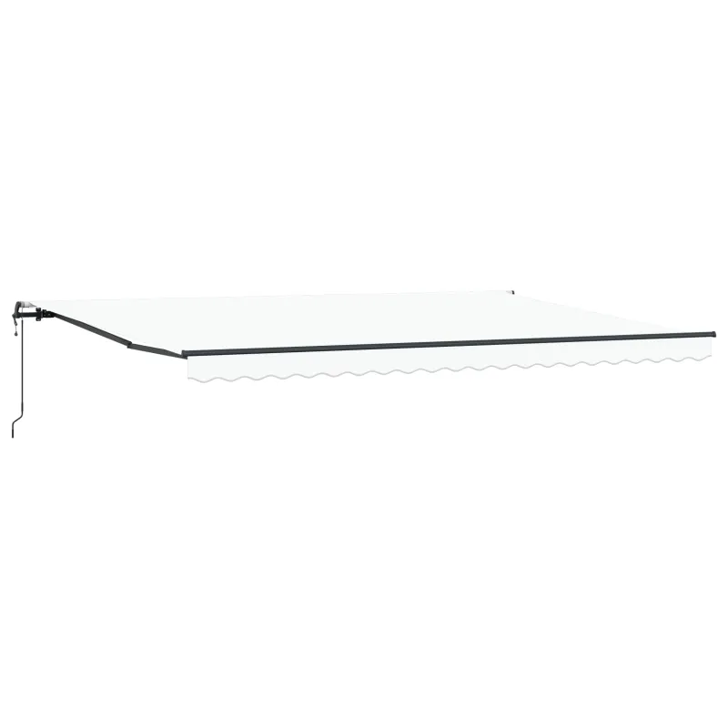 Ištraukiama markizė Balta 500 × 350 cm Audinys ir aliuminis