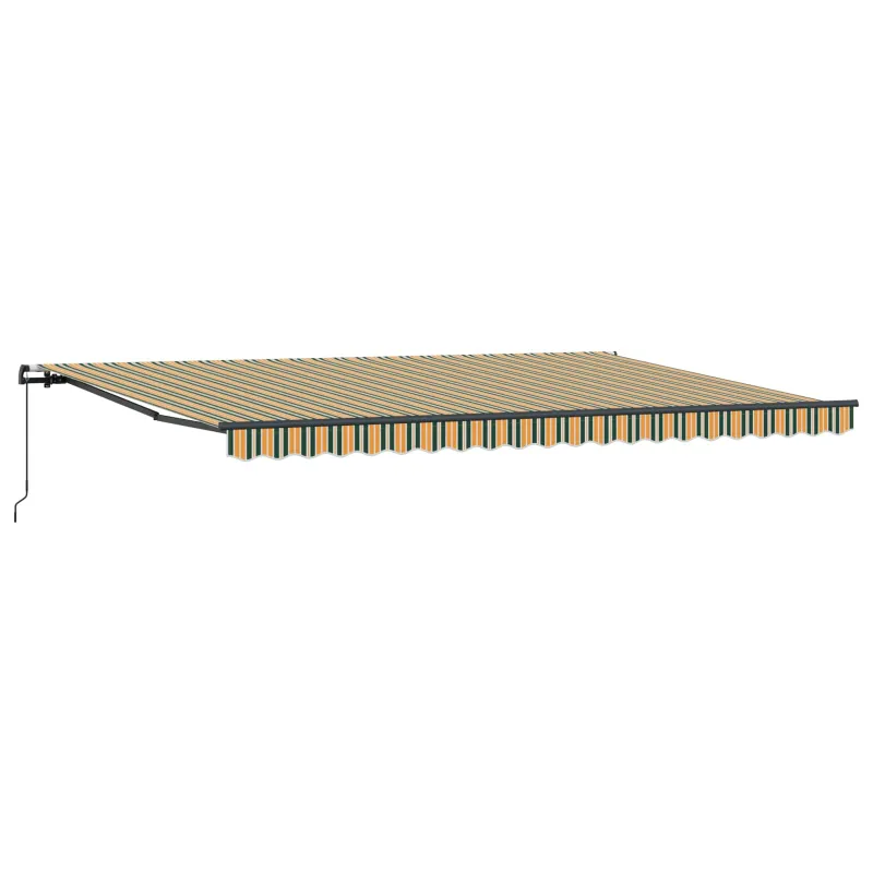 Ištraukiama markizė Žalia ir geltona 500 × 350 cm