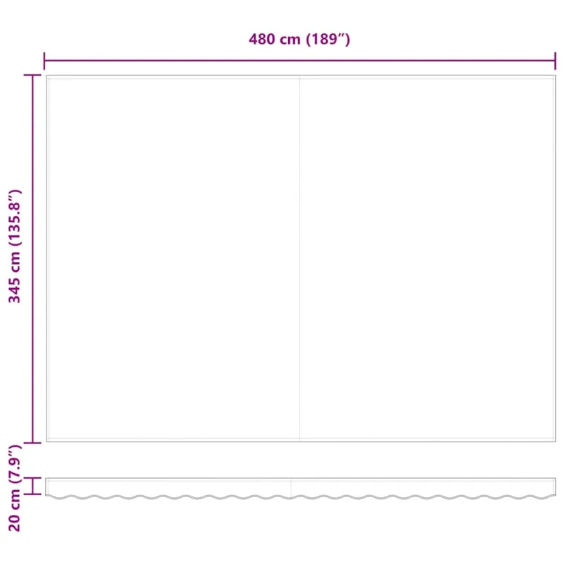 Ištraukiama markizė Žalia ir balta 500 × 350 cm