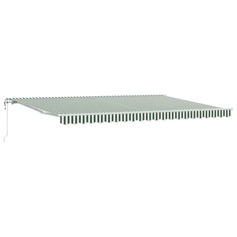 Elektrinė ištraukiama pavėsinė Žalia ir balta 500 × 350 cm