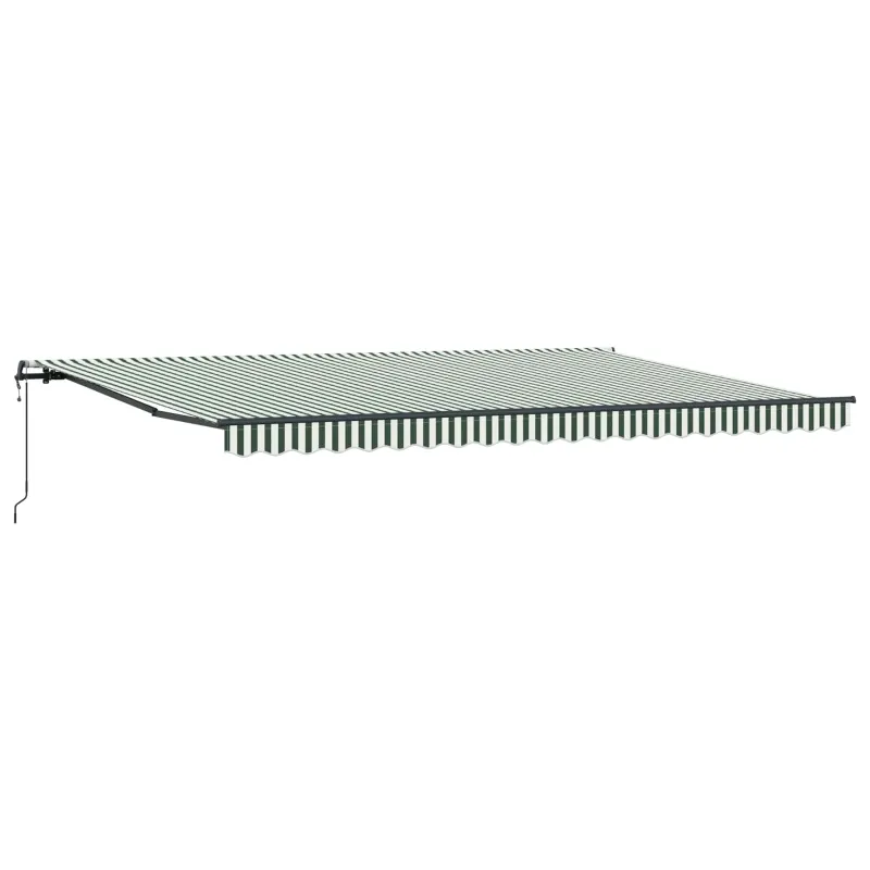 Ištraukiama markizė Žalia ir balta 500 × 350 cm