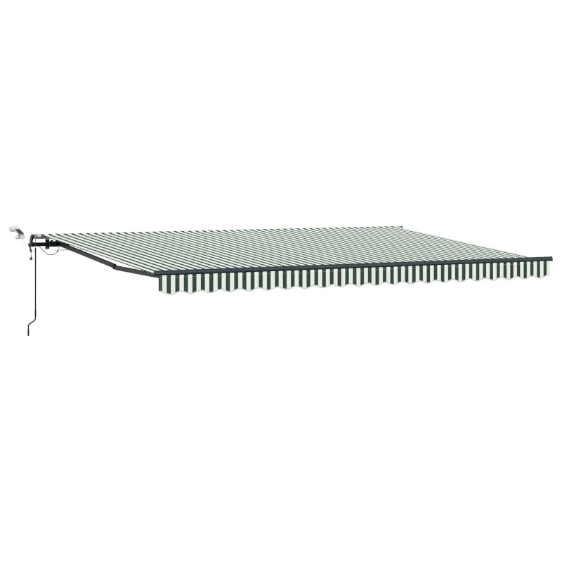 Skėtis Audinys Žalia ir balta 500 × 350 cm Poliesteris