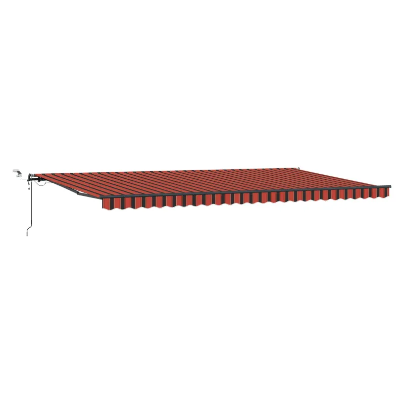 Skėtis Audinys oranžinė ir ruda 600 × 350 cm Poliesteris