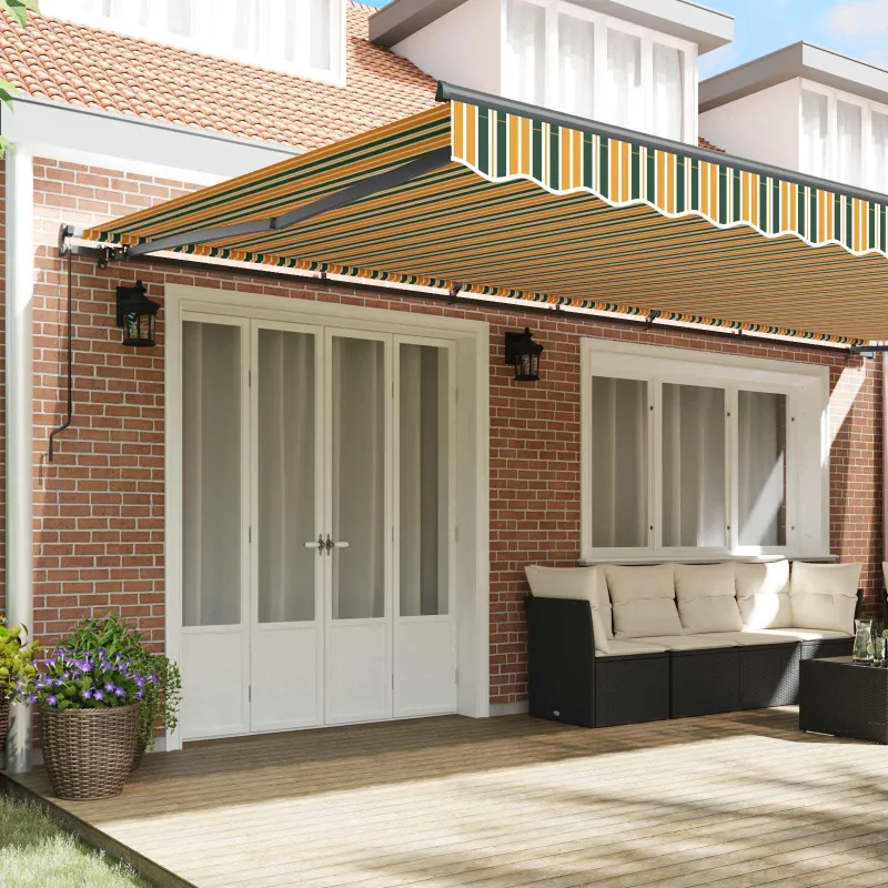 Ištraukiama markizė Žalia ir geltona 600 × 350 cm