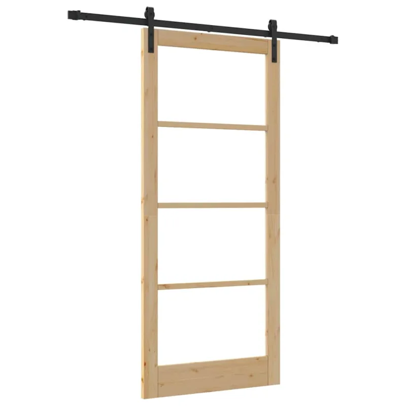 Slankios durys ORKDAL Natūrali ir juoda 93 x 211 cm