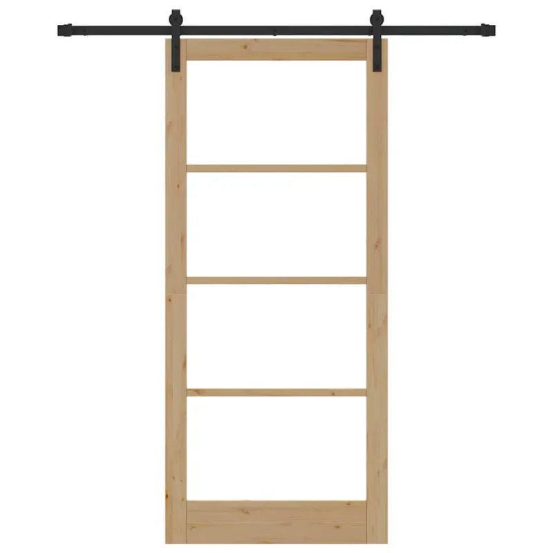 Slankios durys ORKDAL Natūrali ir juoda 93 x 211 cm