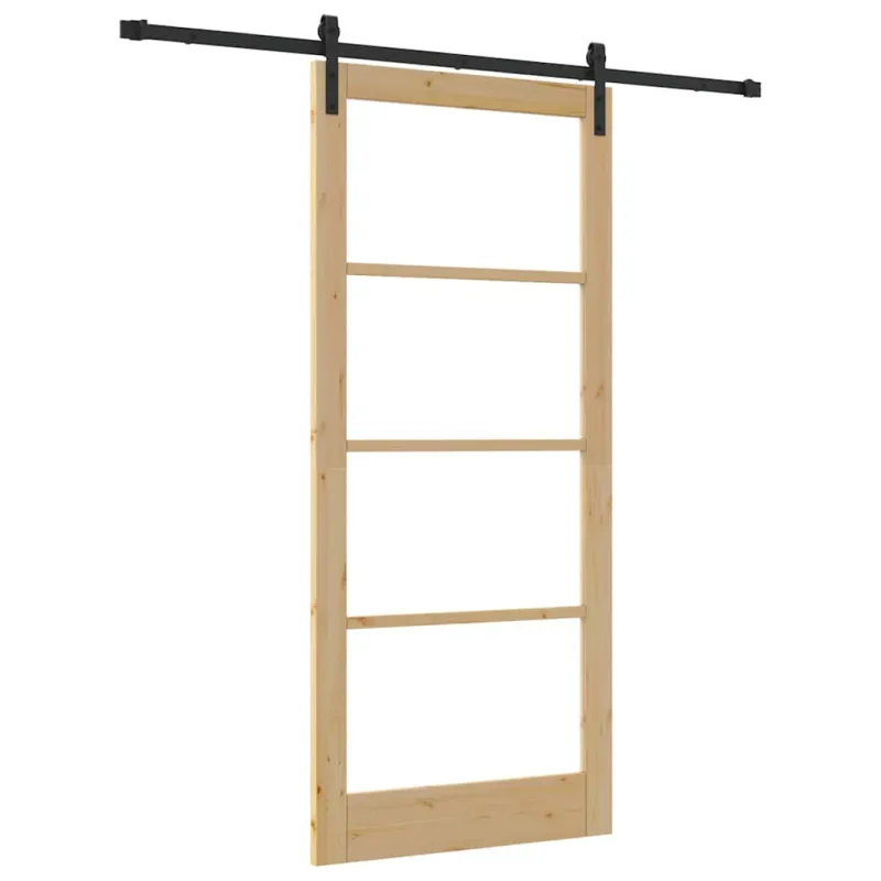Slankios durys ORKDAL Natūrali ir juoda 93 x 211 cm
