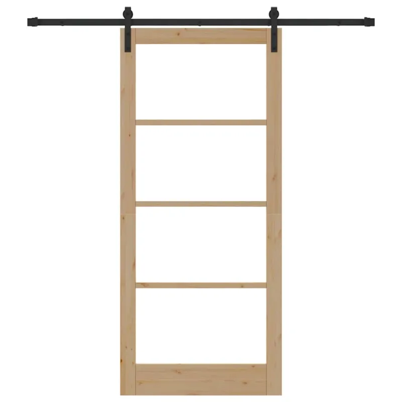 Slankios durys ORKDAL Natūrali ir juoda 93 x 211 cm