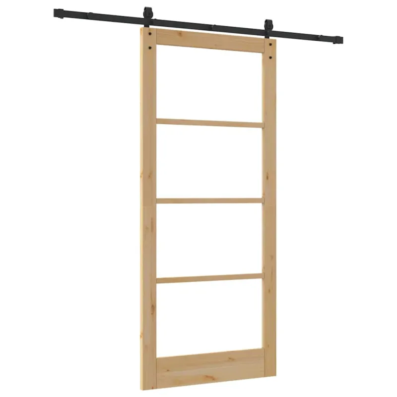Slankios durys ORKDAL Natūrali ir juoda 93 x 211 cm