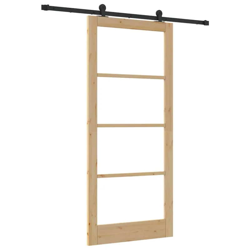 Slankios durys ORKDAL Natūrali ir juoda 93 x 211 cm
