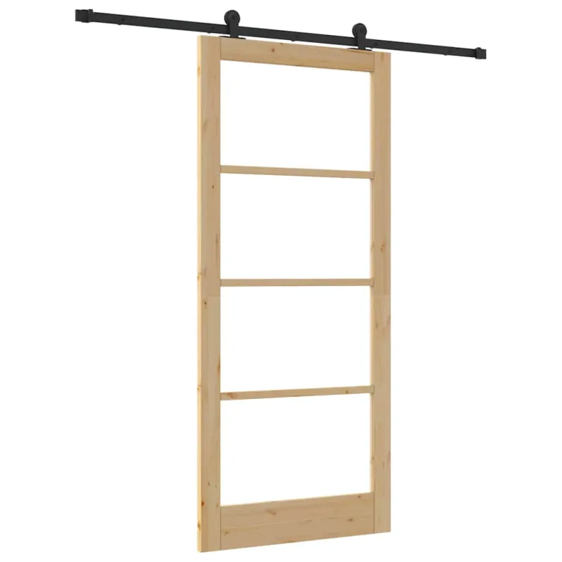 Slankios durys ORKDAL Natūrali ir juoda 93 x 211 cm