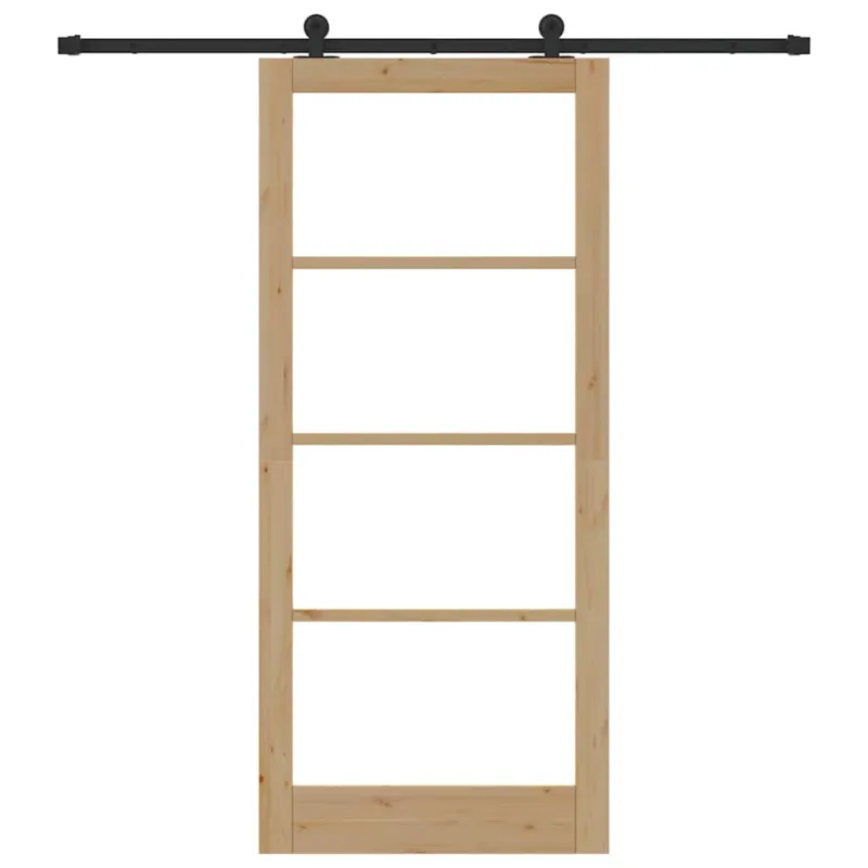 Slankios durys ORKDAL Natūrali ir juoda 93 x 211 cm