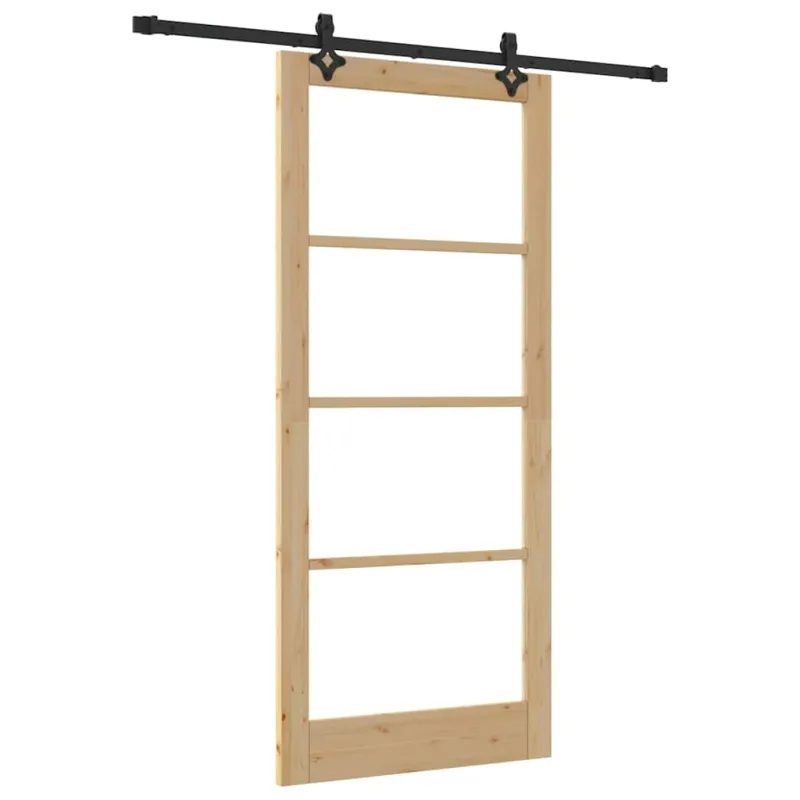 Slankios durys ORKDAL Natūrali ir juoda 93 x 211 cm