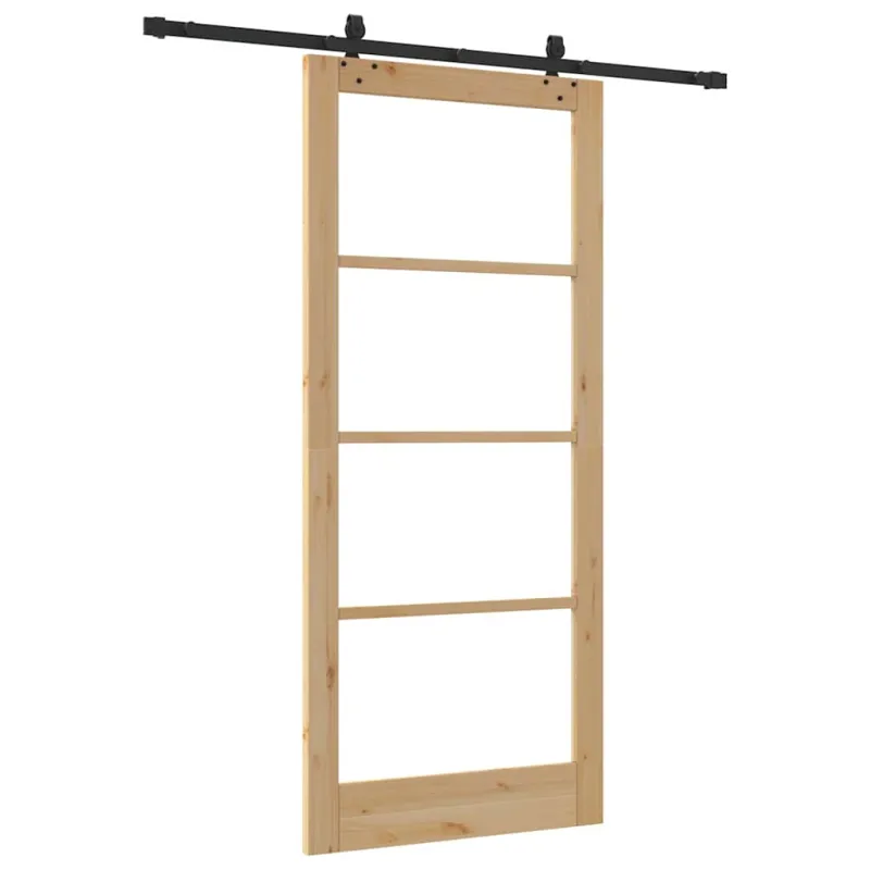 Slankios durys ORKDAL Natūrali ir juoda 93 x 211 cm