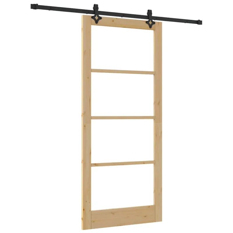 Slankios durys ORKDAL Natūrali ir juoda 93 x 211 cm