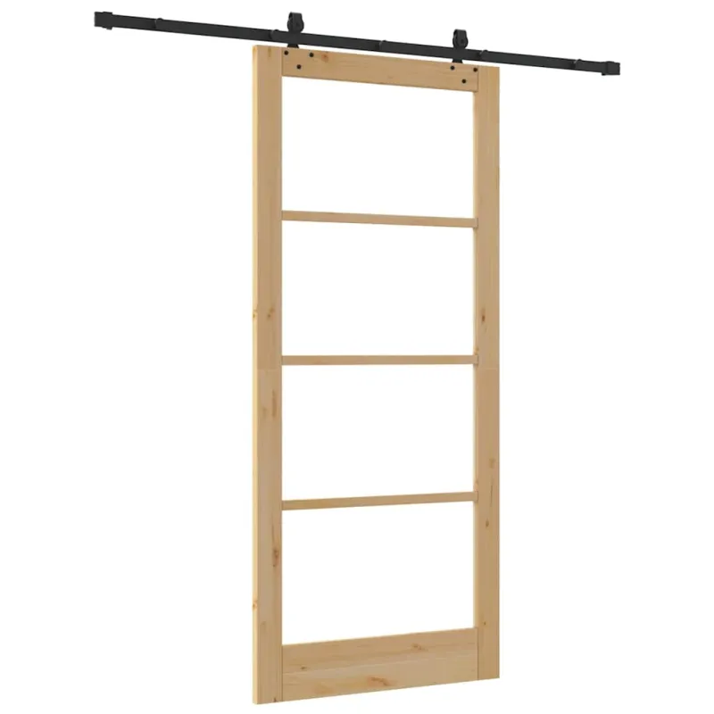 Slankios durys ORKDAL Natūrali ir juoda 93 x 211 cm