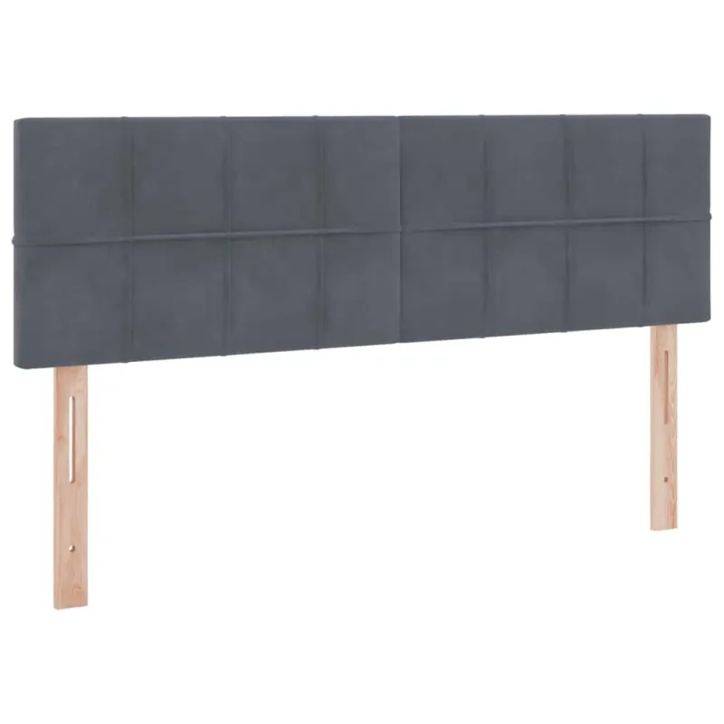LED saugojimo lova su čiužiniu Tamsiai pilka 140 x 190 cm