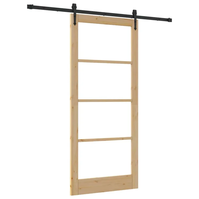 Slankios durys Natūrali ir juoda 93 x 211 cm