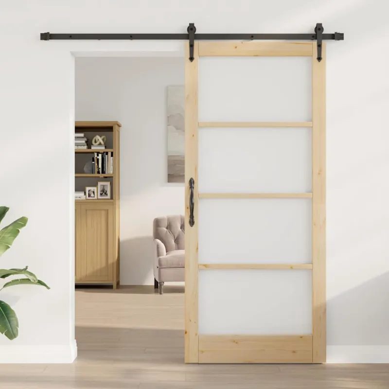 Slankios durys Natūrali ir juoda 93 x 211 cm
