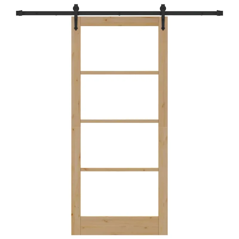 Slankios durys Natūrali ir juoda 93 x 211 cm